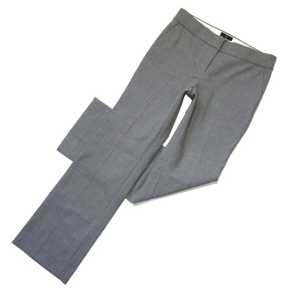 NWT J.Crew Edie Full-Length Trouser in Heather Gray Four-Season Stretch Pants 10 - Picture 1 of 4